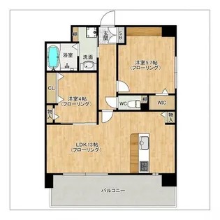 LIBTH博多空港通り【205号室】の間取り