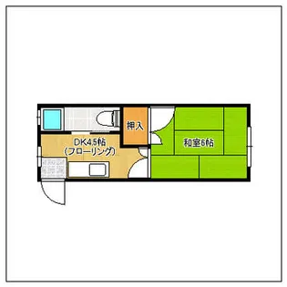 上牟田サンコーポB【13号室】の間取り