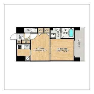 エンクレスト薬院LUCE【10階】の間取り