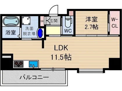 1LDKの間取り画像