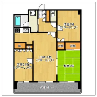 ラ・シャトレ平和【405号室】の間取り