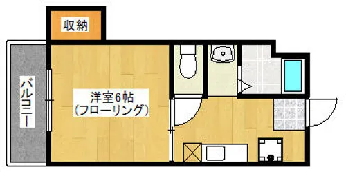 プチメゾーン唐原【111号室】の間取り