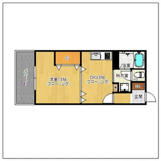 シャトレ南公園弐番館【205号室】の間取り