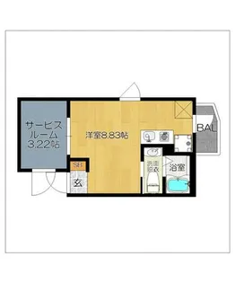 ガレット和白【302号室】の間取り