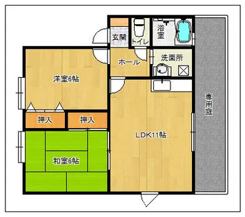 ティアラ渡辺【101号室】の間取り