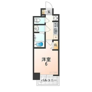 プレサンス西九条シティベイ【8階】の間取り