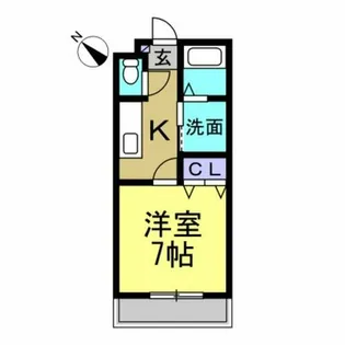 CASABIANCA Ⅰ【102号室】の間取り