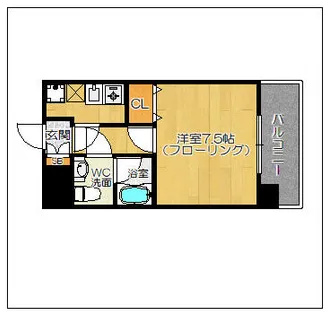 ピュアドームグレース博多【5階】の間取り