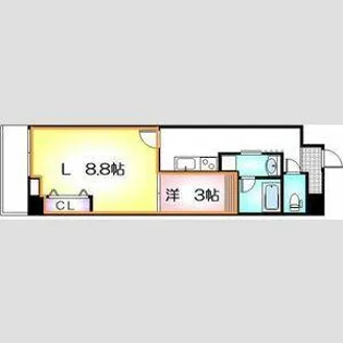 セントフィオーレ松葉【604号室】の間取り