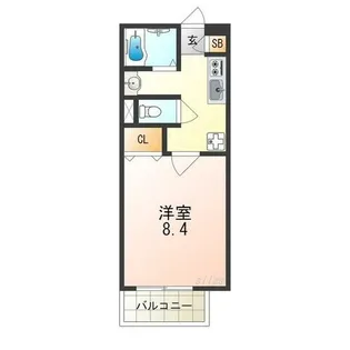 大阪府東大阪市西堤1丁目【アパート】の間取り