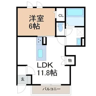 プランドールⅡ【1階】の間取り