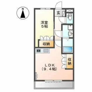 アメニティハイムY【1階】の間取り