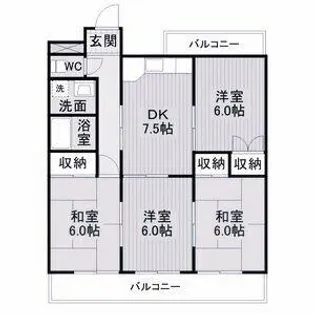 ヴィラ88【2-B号室】の間取り