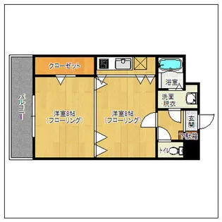 グランドステイツ薬院ギャラリー【6階】の間取り