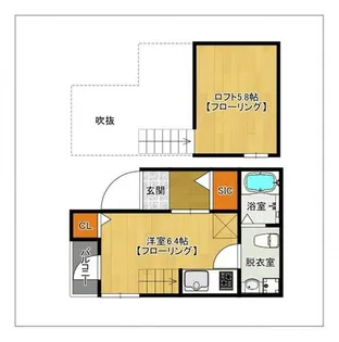 ルイ・レジデンス唐人町【202号室】の間取り