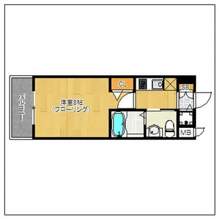 ASレジデンス吉塚【408号室】の間取り