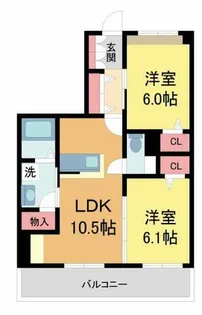 Green Forest芦屋【303号室】の間取り