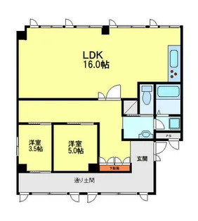 うねのビル【D号室】の間取り