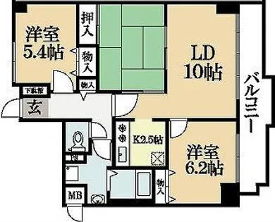 ラポート小林【5階】の間取り