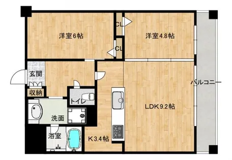 アメイズブレステージ別府【13階】の間取り