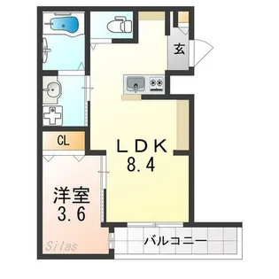 シーエムアンイースト【3階】の間取り