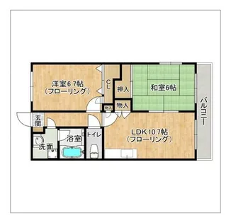 レジデンス原田【603号室】の間取り
