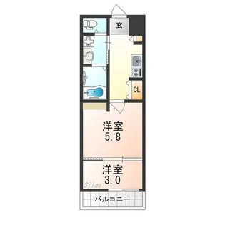 シーエムアンイースト【3階】の間取り