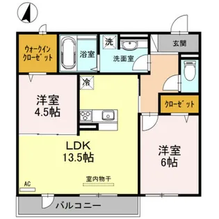 おばつじアイビーコート B棟【2階】の間取り