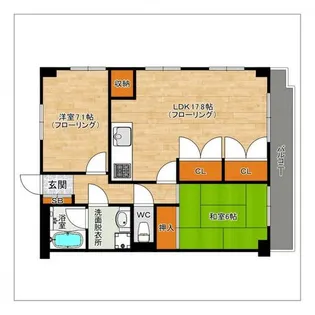 シャンボール香椎宮前【2階】の間取り