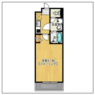 フライハイト姪浜【1階】の間取り