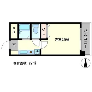 二条CUBE【3階】の間取り
