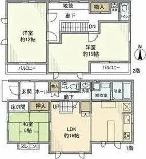 愛知県岡崎市北野町【一戸建】の間取り