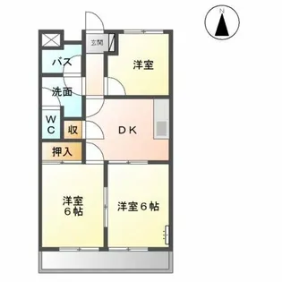 レジデンスミズノ壱番館【1階】の間取り