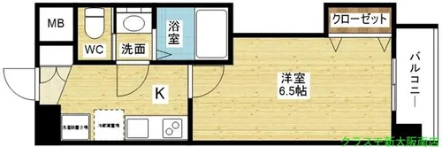 Luxe十三本町【6階】の間取り
