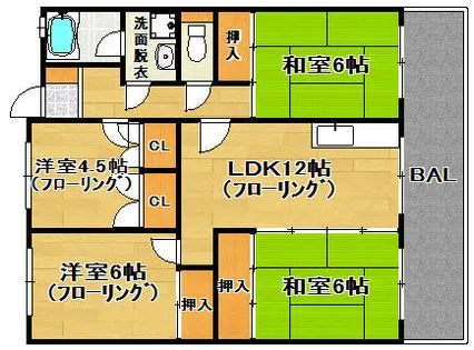 ロジメント生の松原【103号室】の間取り