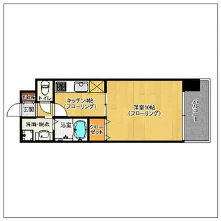 ルモール大濠北【406号室】の間取り