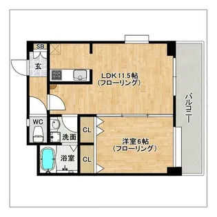 ルピエ舞鶴【8階】の間取り