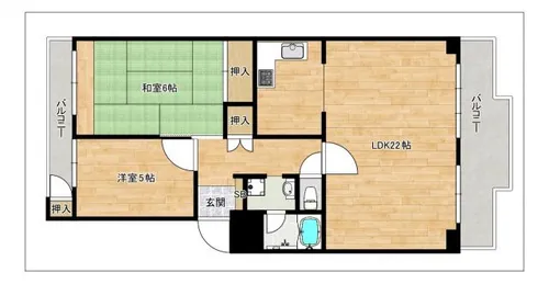 スコーレ小笹【4階】の間取り