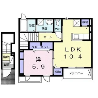 ヴァイオレットガーデン【2階】の間取り