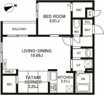 CHERIM室見WEST【203号室】の間取り