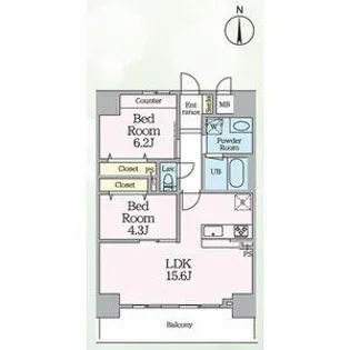 ハイドランジア東別院【10階】の間取り