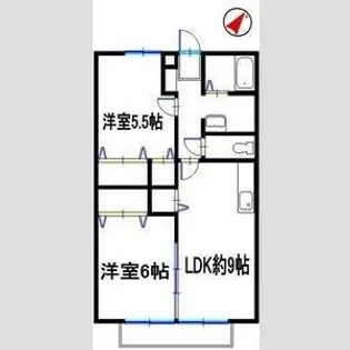 サンフォーレストA【1階】の間取り
