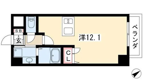 プレサンス東別院駅前コネクション【4階】の間取り