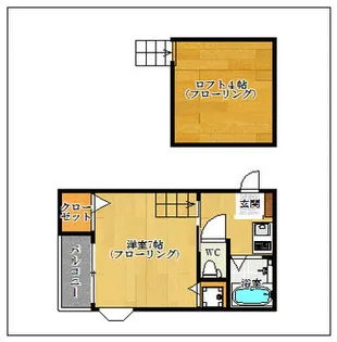 ショコラッテ博多【101号室】の間取り