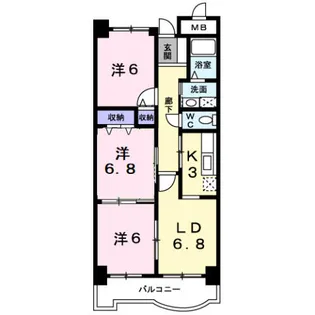 サンフローラ【2階】の間取り