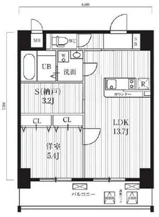 アプリーレ中之島【7階】の間取り