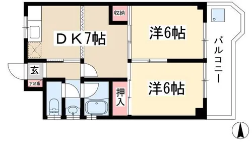 ヴィラ千石【405号室】の間取り