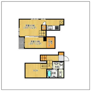CB天神南リバーテラス2【1階】の間取り