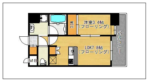 レガーロ千早【302号室】の間取り