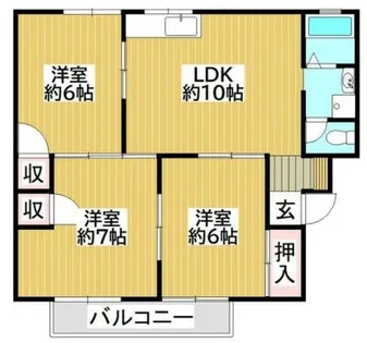 シャルム井原里【A203号室】の間取り